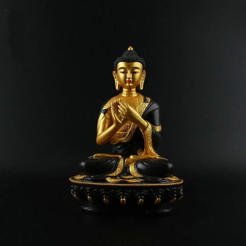 Тибетский буддизм ручная роспись статуя будды из смолы украшение для автомобиля