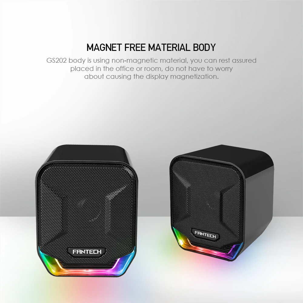 FANTECH GS202 RGB светодиодный динамик 3,5 мм разъем и USB разъем игровой динамик для FPS CS игровой плеер портативный динамик для PC Latpop