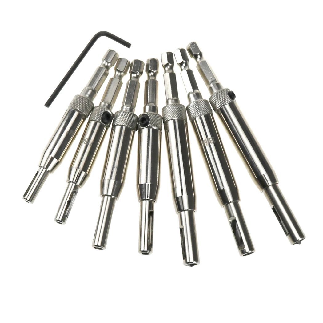 Набор самоцентрирующихся наконечников для сверления дверей 5/64-1/4 дюйма