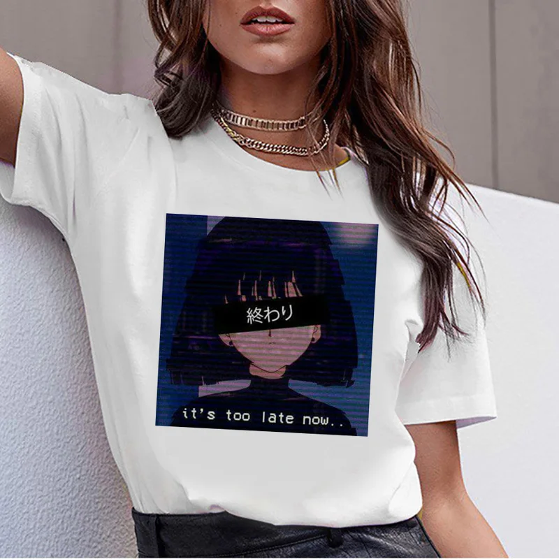 

Эстетика vaporwave 2019 футболка женская футболка Топ Футболка в Корейском стиле Повседневная летняя 90-х графика harajuku