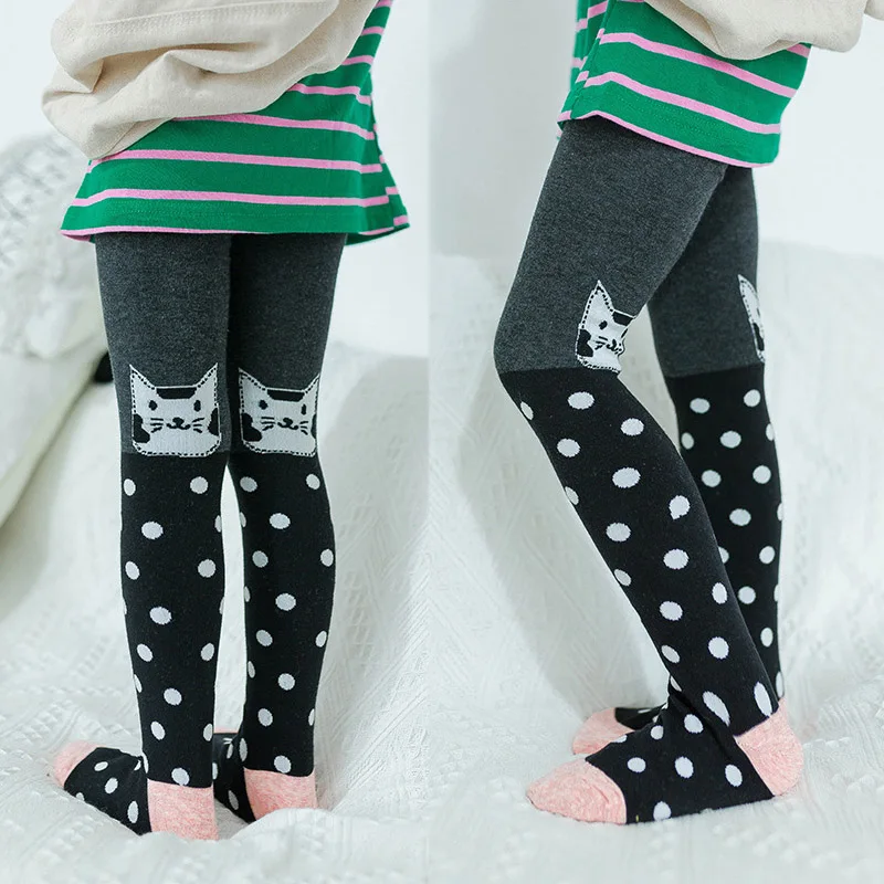Осенние детские обтягивающие колготки Детские мягкие милые хлопковые Брюки для