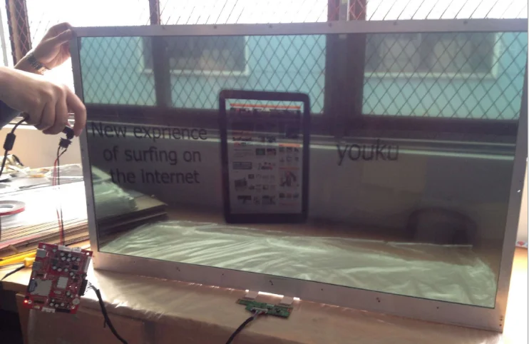 43 дюймов ЖК прозрачный дисплей для рекламы|Оборудование парковки авто| |