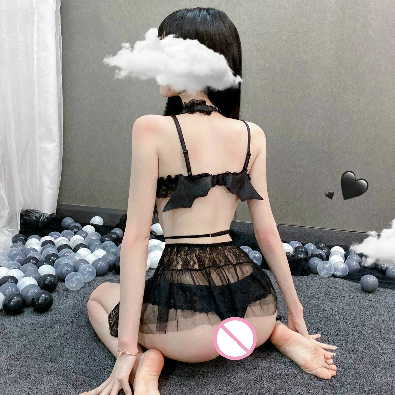 Sexy Pajamas Women Cosplay Erotic Lingerie Baby Doll Black lace Transparent Chinese Cheongsam Uniforms Exotic Costumes |