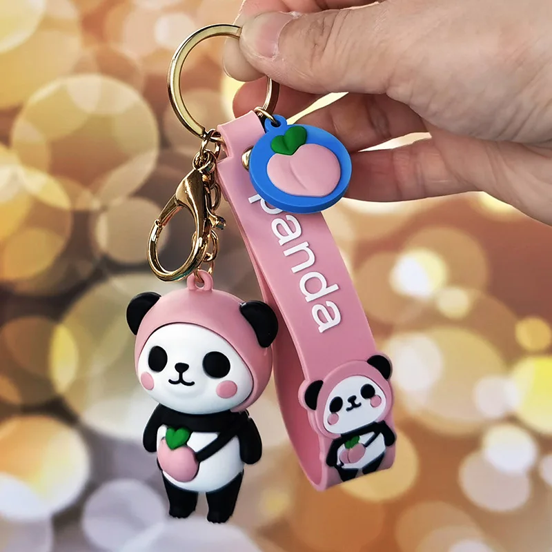Китайский брелок Панда Силиконовый Забавный милый мультфильм животное панда
