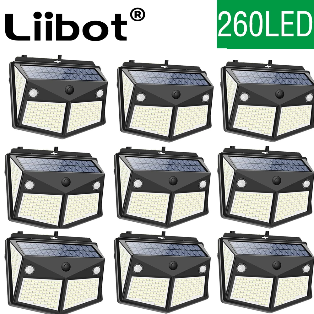 

Уличная Светодиодная лампа на солнечной батарее, 3 режима, 160/260 светодиодов