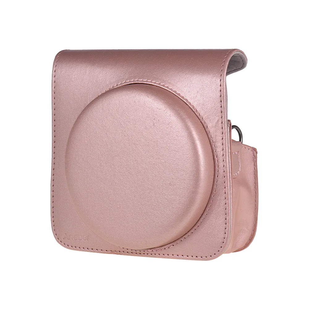 Pink Andoer из искусственной кожи защитный чехол для камеры Сумка для Fujifilm Instax квадратная SQ6 мгновенная пленка камера сумка с регулируемым ремешком - Цвет: Pink