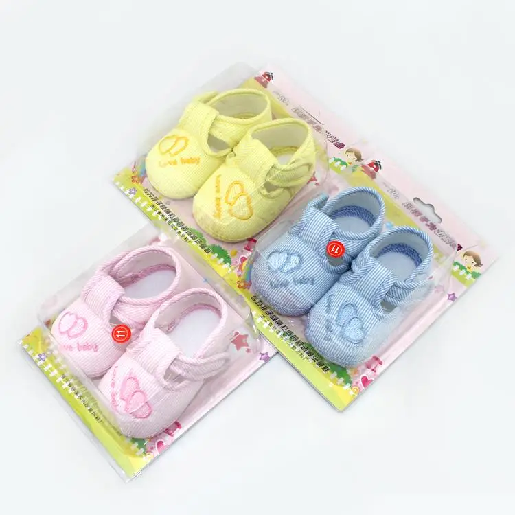 

0-12 Months Fashion Cotton Baby Shoes Toddler Unisex Soft Sole Skid-proof Kids Infant Shoe 3 Colors