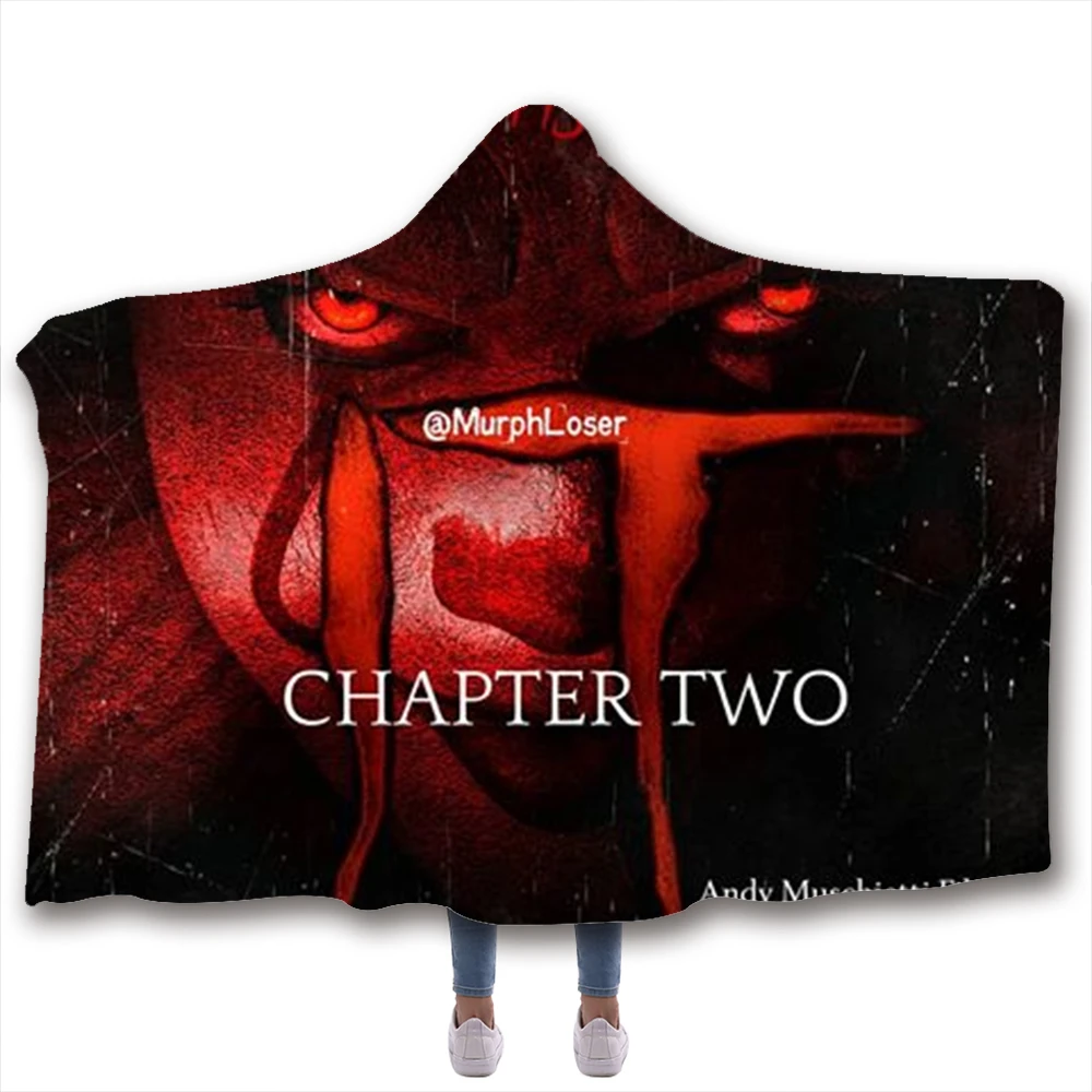 IT CHAPTER 2 одеяло с капюшоном и принтом Флисовое s броски для кроватей Двухслойное