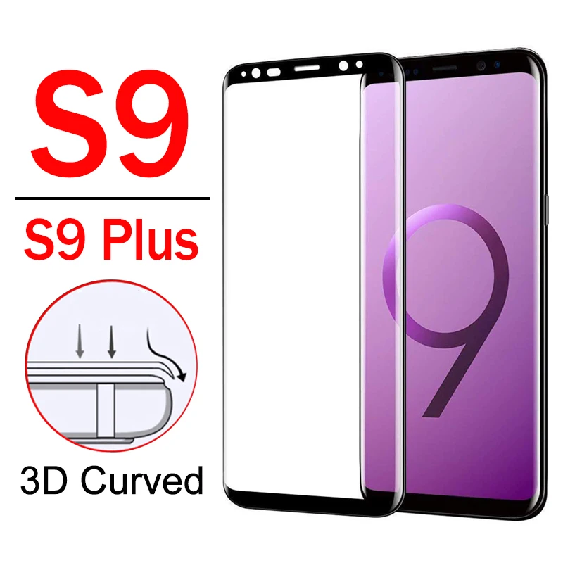 Защитное стекло для samsung galaxy s9 plus защитное на Sam S9Plus 9S 9 Plus 3D Защитная пленка экрана