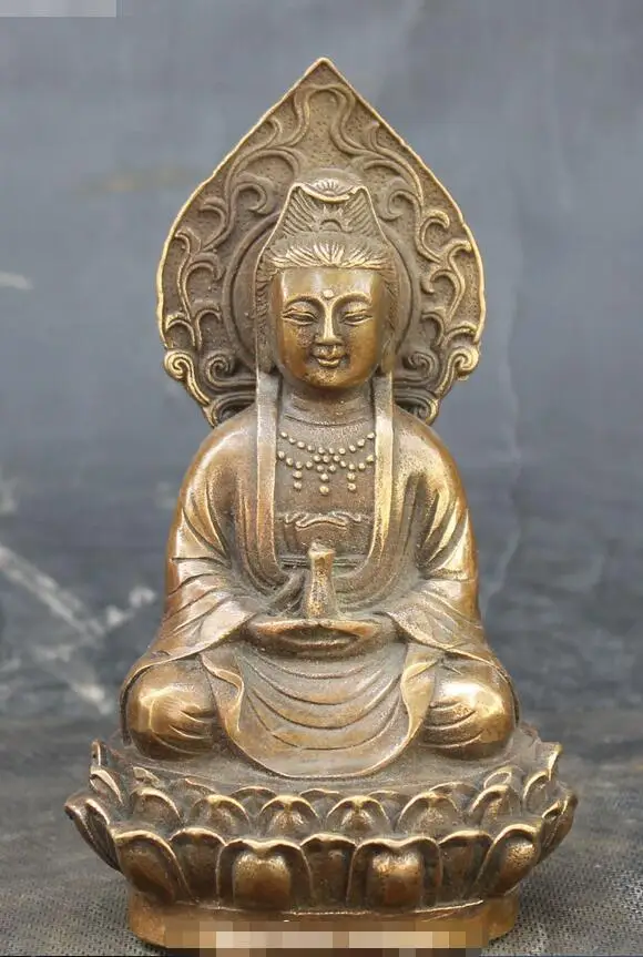 Китайский буддизм сидение Kwan yin Quan Yin Guan богиня подсветка статуя|Статуи и
