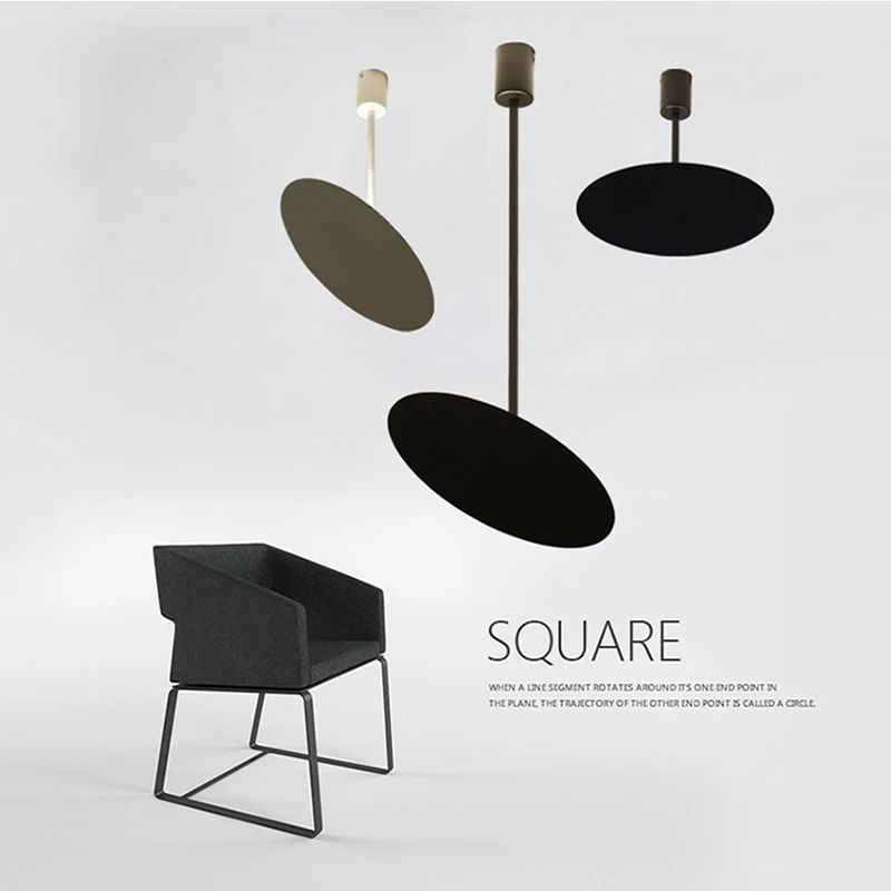 Современный подвесной светильник в стиле арт-деко черный и белый светодиод