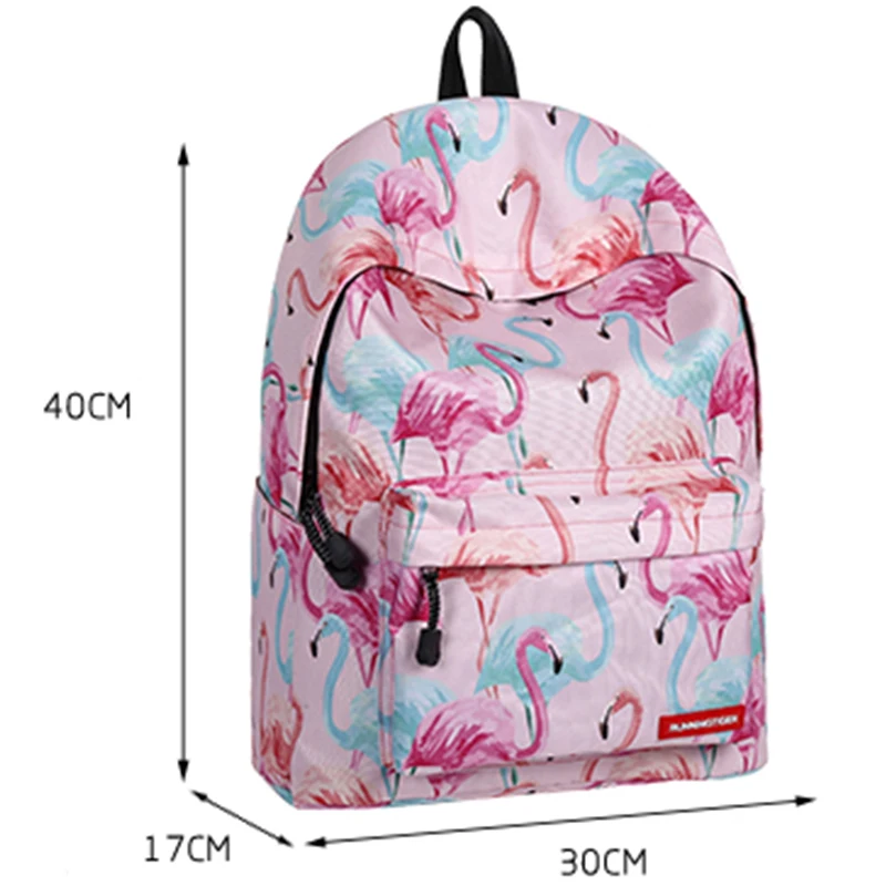 School Bag for Teenager Girls Women Laptop Backpack Flamingo Printing Bagpack Mochila Feminina Escolar Big Travel Daypack