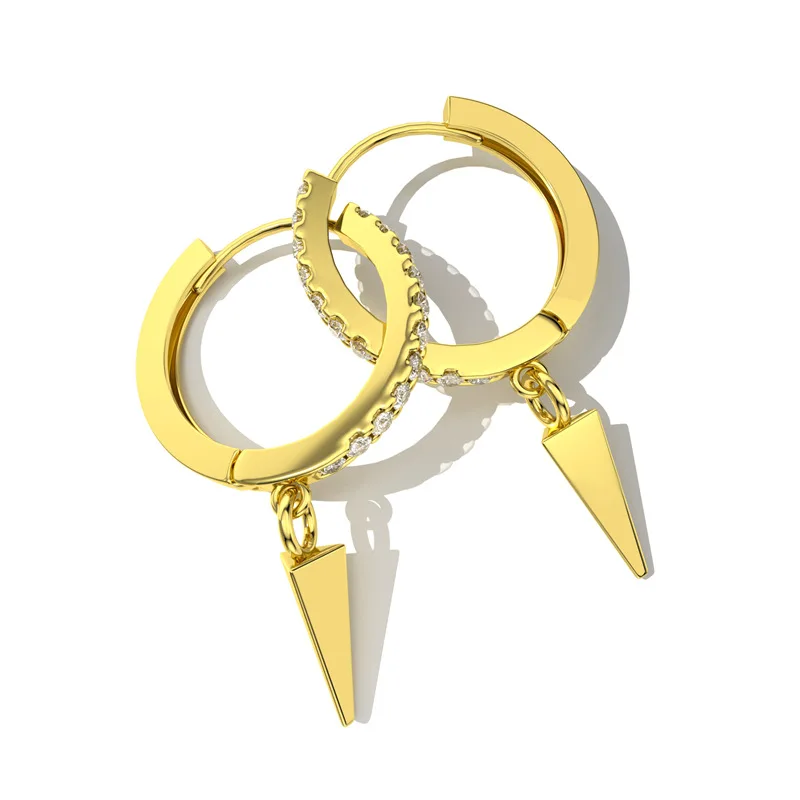 

High Quality Gold Filled Small Hoops Huggie Earrings Rivet Charms Cubic Zirconia Drop Earrings for Women Female Fashion Jewelry