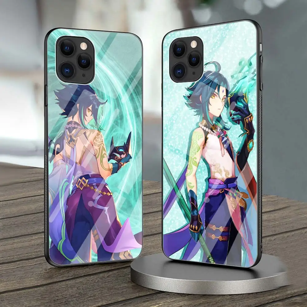 

Genshin Impact Xiao Game Phone Case For iPhone 11 Pro MAX Cover For iPhone 12 Pro XR X XS 7 8 Plus SE 2020 Glass Luxury Shell