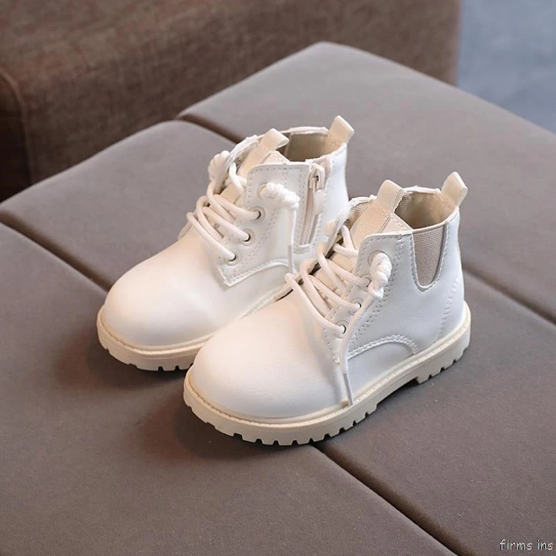 Детские модные ботинки обувь для мальчиков кожаные детские маленьких девочек