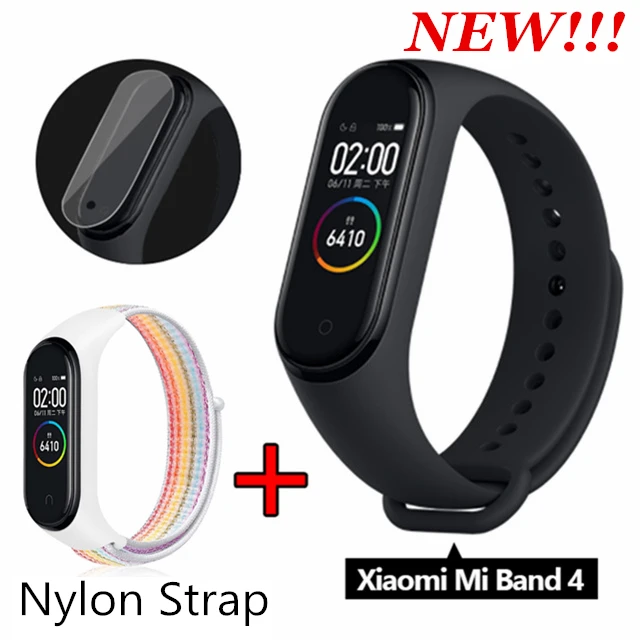 Xiaomi mi Band 4 Smart AMOLED цветной экран браслет пульсометр фитнес Bluetooth 5,0 50MSwim mi ng водонепроницаемый mi Band 4 - Цвет: add Colorful