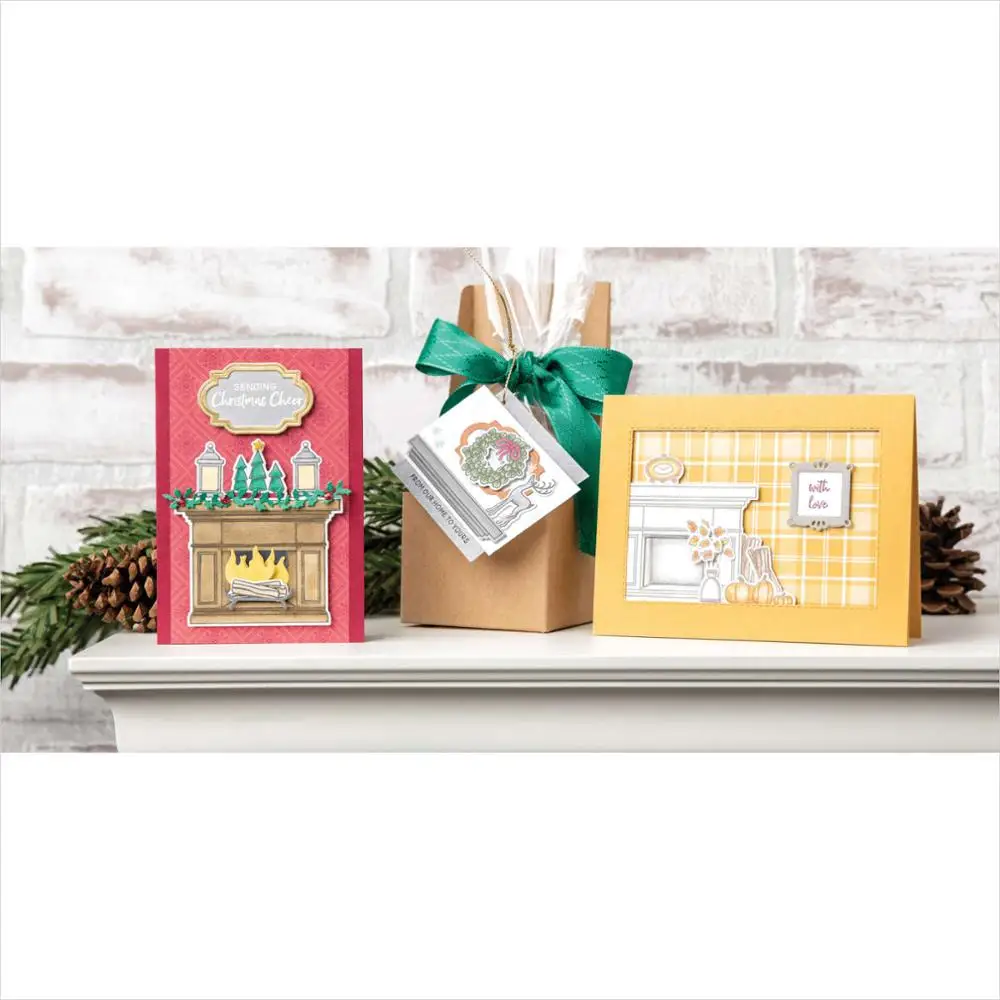 

FIRESIDE TRIMMINGS Metal Cutting Dies and Stamps Stencils For DIY Scrapbooking Paper Card Making Decor Craft Newest 2020