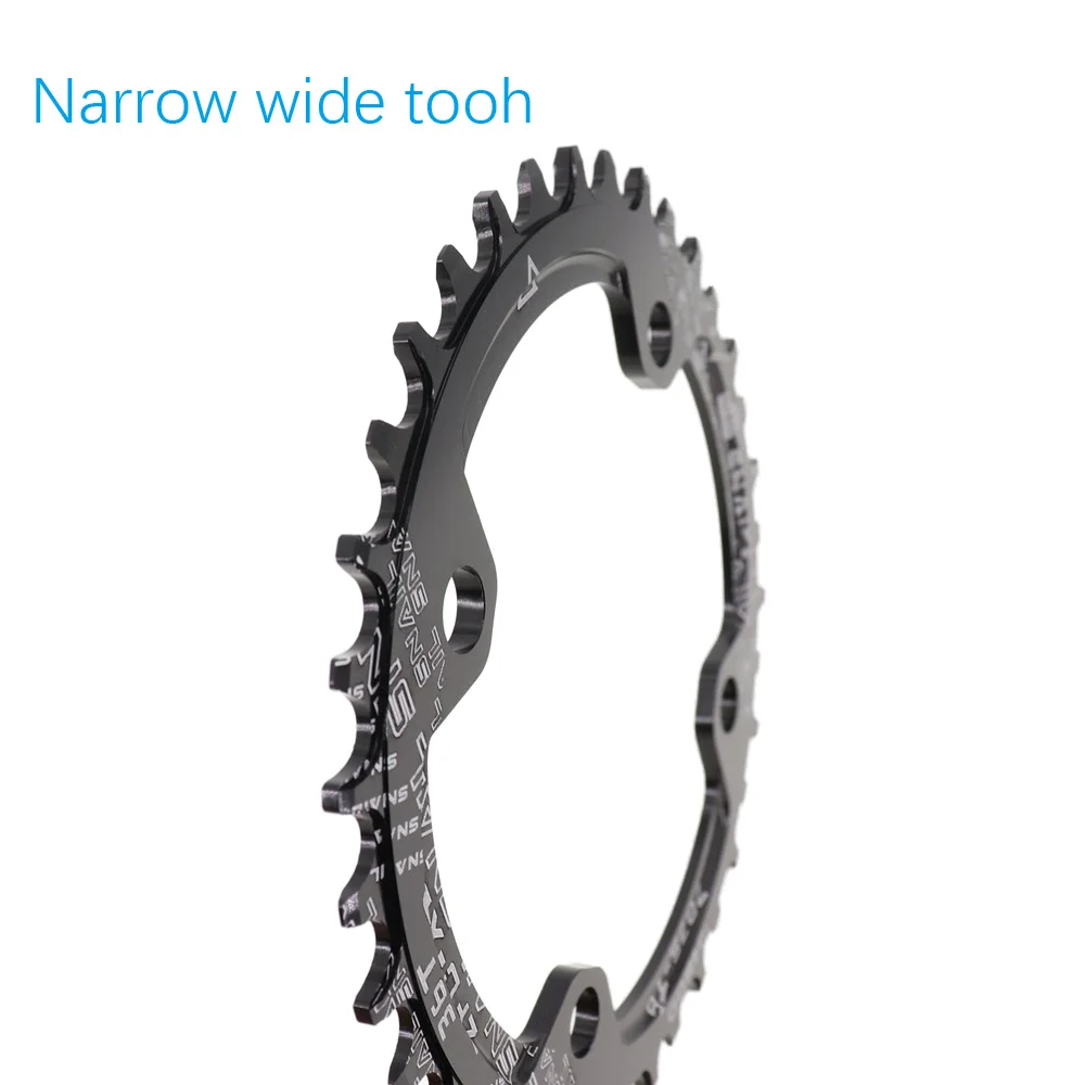 Bicycle Crank 96BCD 104BCD Round Shape Narrow Wide 32T/34T/36T/38T/40T/42T MTB Chainring Chainwheel Bike Circle Crankset | Спорт и