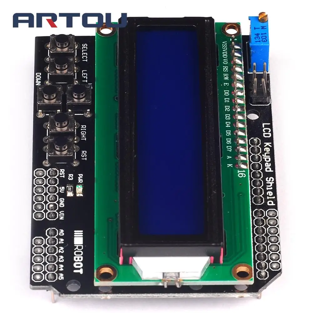 ЖК экран с клавиатурой для Arduino ATMEGA328 ATMEGA2560 raspberry pi UNO синий 1 шт.|lcd keypad shield|keypad shield