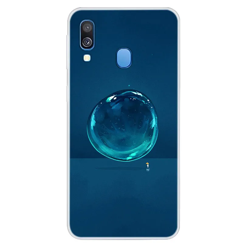 Мягкий силиконовый чехол ТПУ для samsung Galaxy A40, чехол s с мультяшным животным, нарисованная задняя крышка, чехол для samsung A40 A 40, бампер для телефона 5,9 - Цвет: 70