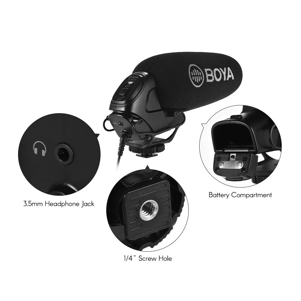 Микрофон BOYA BY-BM3030 BM3031 BM3032 BM2021BM3011 конденсаторный кардиоидный микрофон на камеру