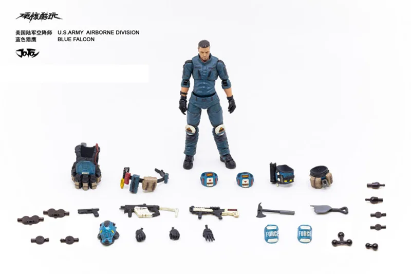 Экшн фигурки JOYTOY 1/18 1 шт. армия США парашютный солдат синий Сокол|Игровые и