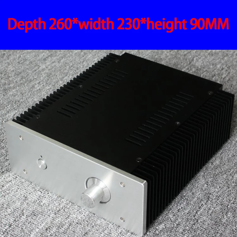 

KYYSLB 260*230*90MM WA5 All Aluminum Class A Preamp Amplifier Chassis Box House DIY Enclosure with Feet Amplifier Case Shell
