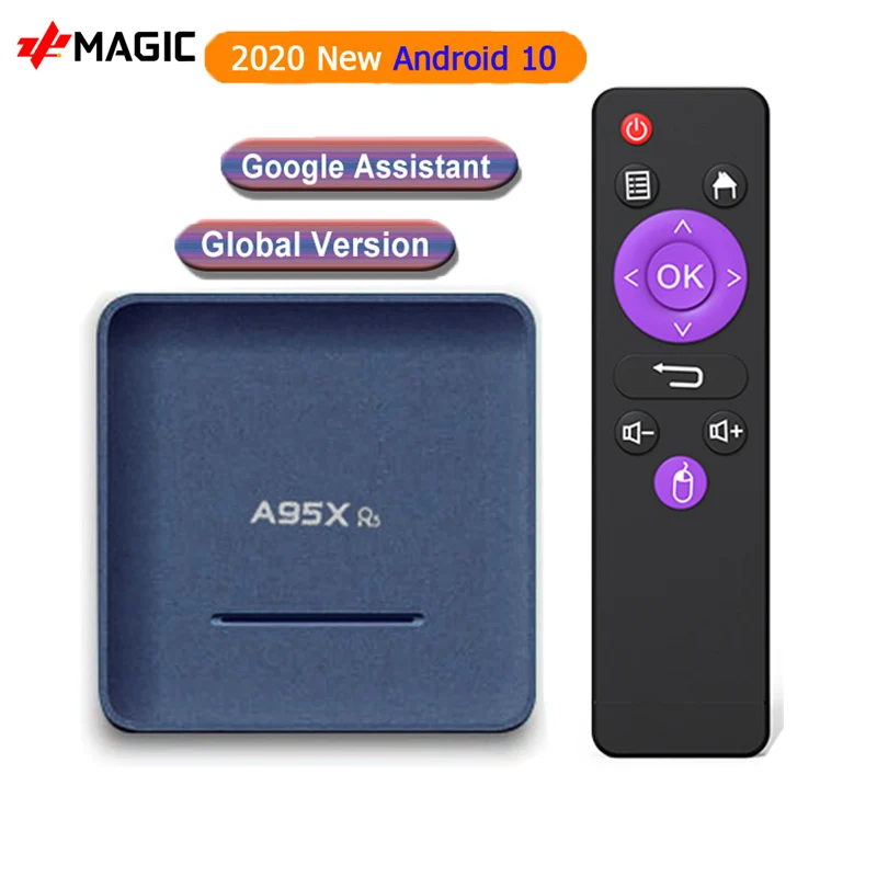 RGB TV BOX Android 10 0 A95X R5 Smart Box Rockchip RK3318 4 ГБ 32 64 Гб 4K BT4.0 медиаплеер телеприставка