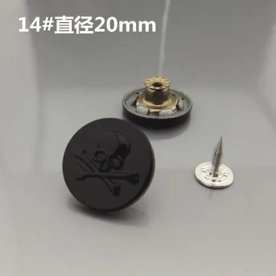 

10 шт./Лот, черные джинсовые брюки из цинкового сплава, 20 мм