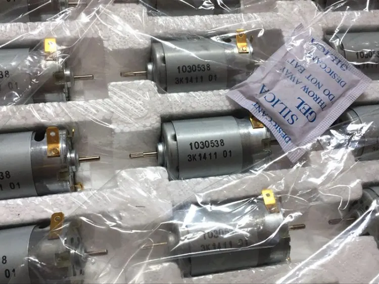 Оригинал для Джонсона 390 DC мотор двойной выходной вал высокая скорость 12V 18V 11700rpm