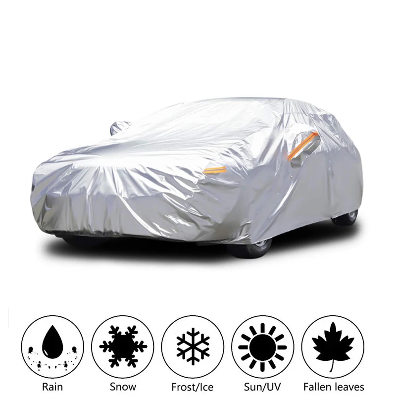 

210T Whole car cover outdoor sun protection, anti ultraviolet, anti rain, snow, waterproof dust, general SUV car hatchback