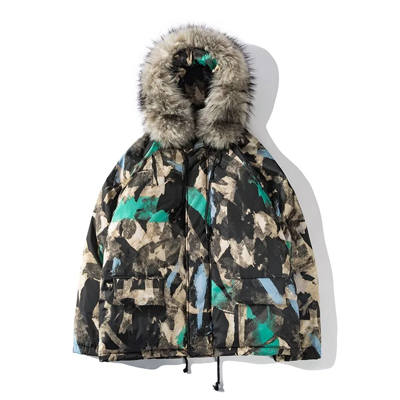 Осень зима 2019 свободное камуфляжное пальто на молнии с длинным рукавом карманами