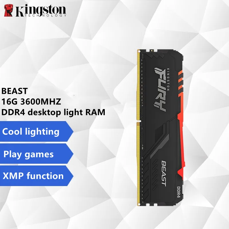 

Память Kingston HyperX Beast DDR4 RGB 2666 МГц 3000 МГц 3200 МГц 3666 МГц DIMM XMP Memoria ddr4 для настольной памяти, ОЗУ