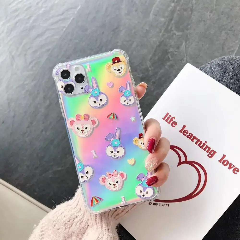 Роскошный милый чехол для телефона с Микки и сталью iPhone 11 Pro XS Max X XR 7 8 Plus мягкий