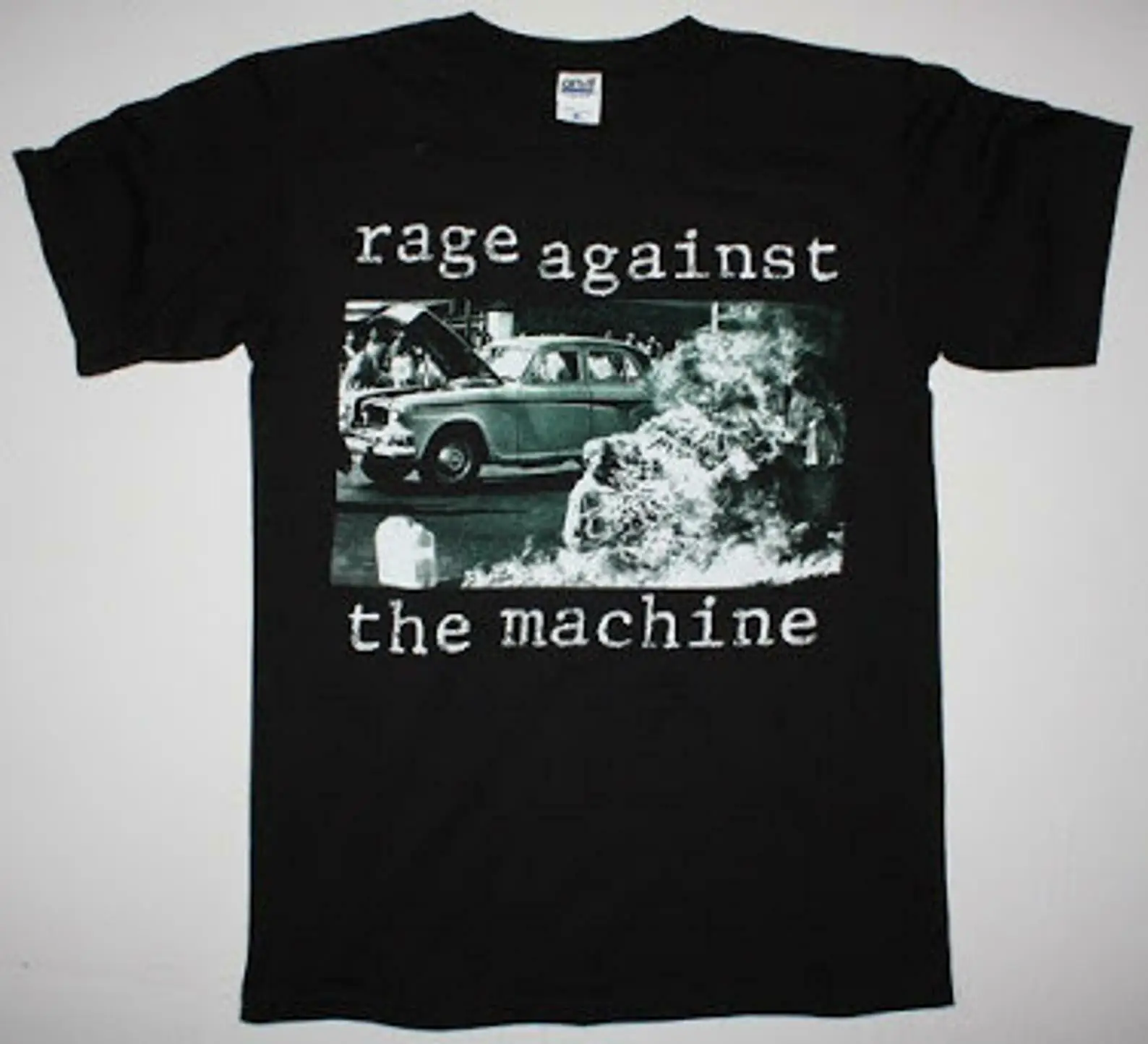 Надпись Rage Against The Machine Killing In Name burn Monk Shirt см. Описание|Мужские футболки| |