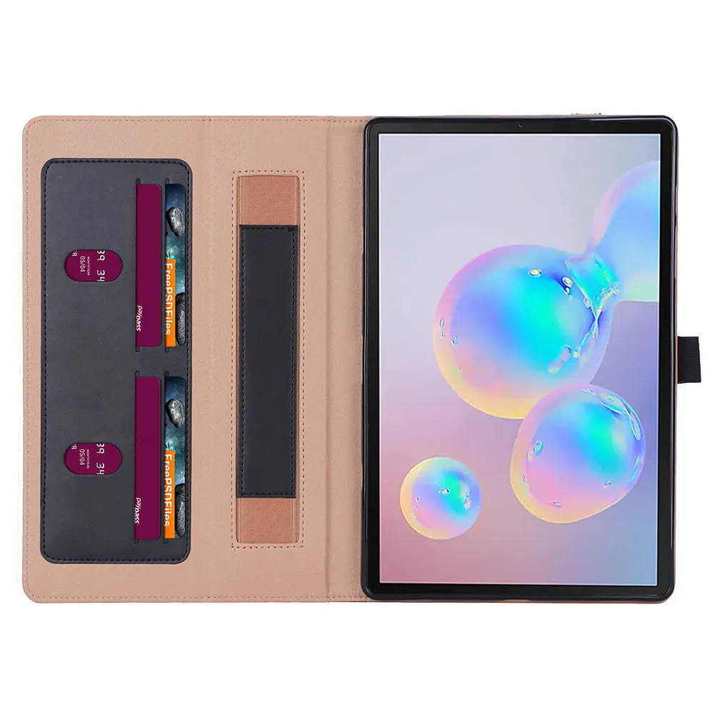 Бизнес авто спящий смарт-чехол для Samsung Galaxy Tab S6 10,5 дюймов SM-T860 SM-T865 чехол из искусственной кожи флип-чехол подставка