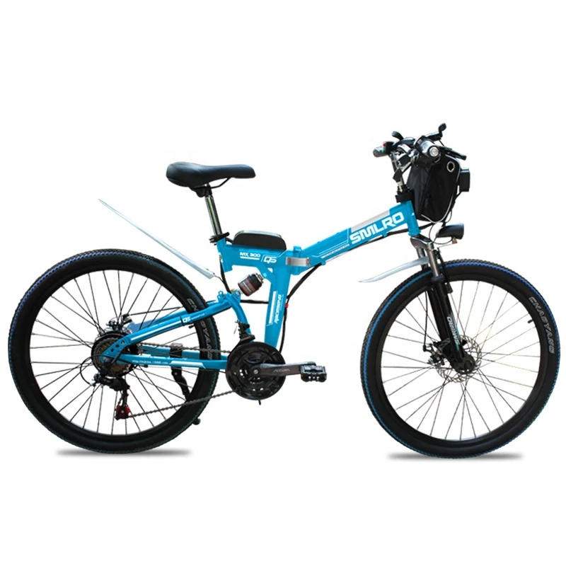 36V10AH350W BLUE MX300 Китай складной Электрический горный велосипед для взрослых - Цвет: 36V10AH350W BLUE