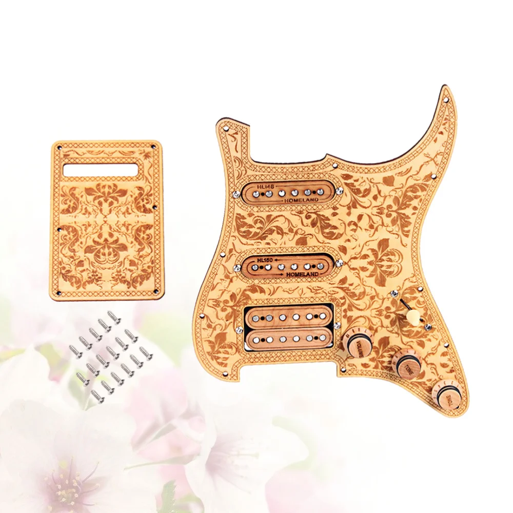 

GP115 Maple Wood Pickguard Dual Alnico V Pickups for Strat Guitar Parts Accessory