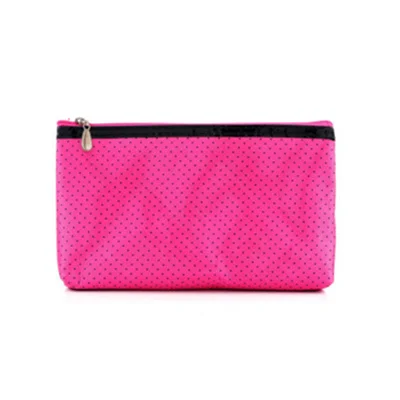 rose dot PURDORED 1 шт. косметичка в горошек с зеркальным узором в полоску, женская косметичка, косметичка для мытья, сумка для туалетных принадлежностей, дорожный органайзер, чехол kosmetyczka - Цвет: rose dot