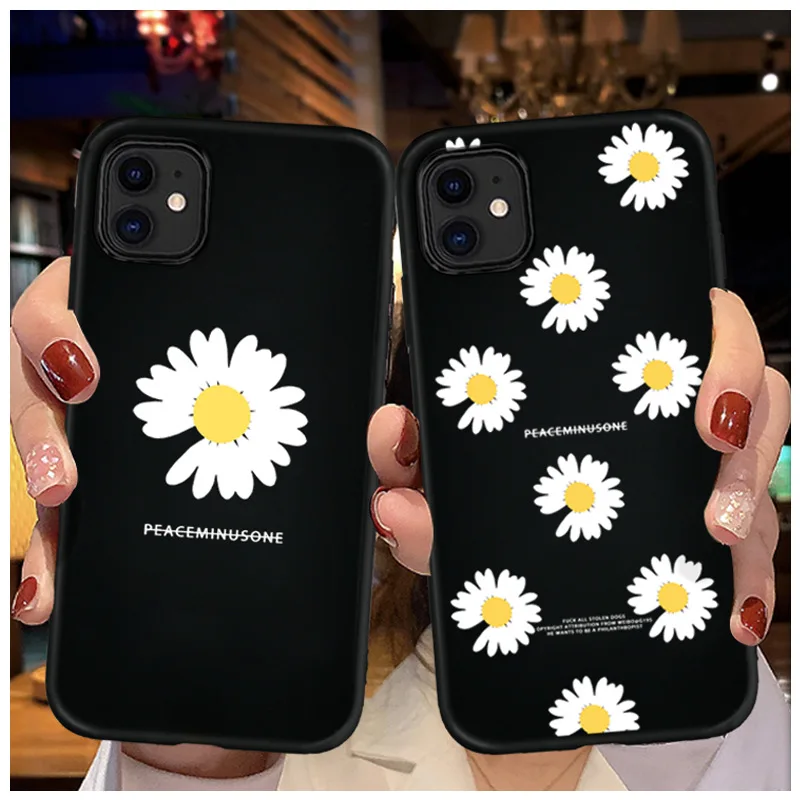 2020 new cute small daisy flowers soft tpu phone case foriphone 11 max back cover foriphone 7 8 6 6s plus x xr xs max case free global shipping