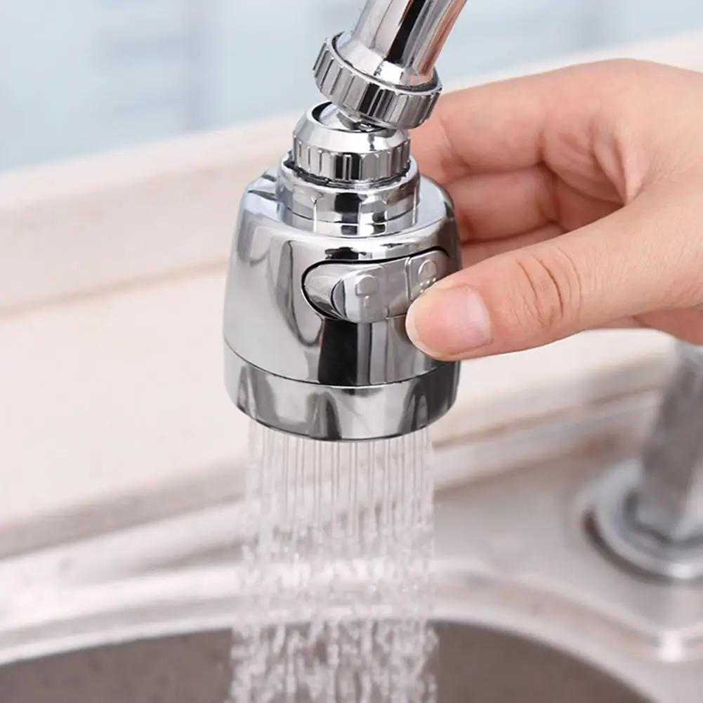 1Pcs 360 Rotatable Bent Water Faucet Adapter Extender Saving Tap Aerator Diffuser Faucet Fliter Water Swivel Head For Kitchen