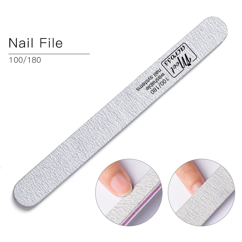 MEET ACROSS Nail File Double Side Sanding Buffer Block Lime Files For UV Gel Polish Manicure Tool | Красота и здоровье