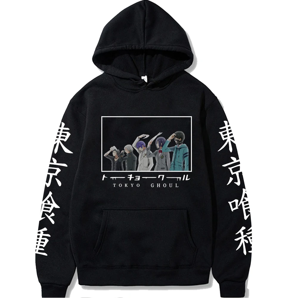 

Anime Tokyo Ghoul Hoodies Men Hip Hop Winter Unisex Long Sleeve Harajuku Funny Pullover Tops