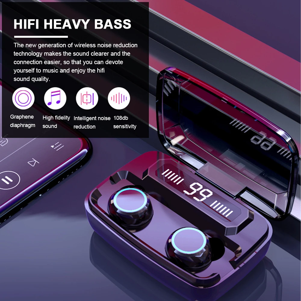 TWS-наушники M11 водонепроницаемые с поддержкой Bluetooth 5 0 и сенсорным управлением |