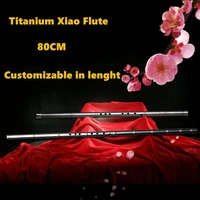 chinese titanium metal flute xiao 80cm g f key professional metal flauta xiao folk music instrument self defense weapon