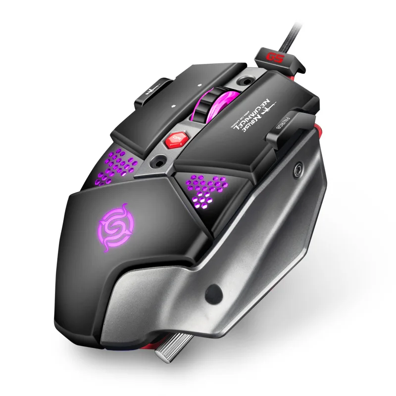 

Mechanical Removable wings Mouse RGB Free Drive Ergonomic Gaming Mouse 8 buttons Programmable Wired Gaming Mouse