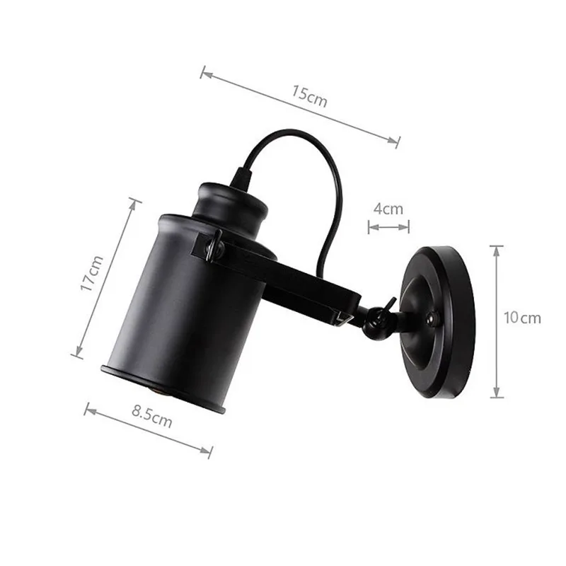 Loft Decor LED Wall Sconce Industrial Lamp Iron Signboard Vintage Light For Home Bedroom Indoor Lighting Lampara Pared | Освещение