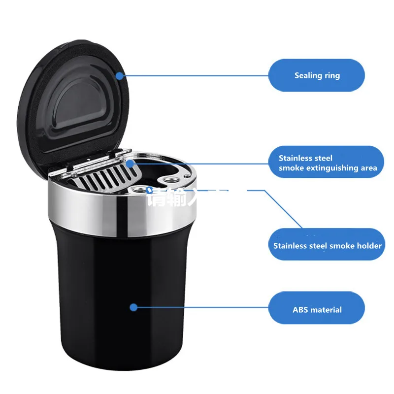

Compass ashtray Car ashtray with led light 4S shop gift ashtray Compass LED Ashtray