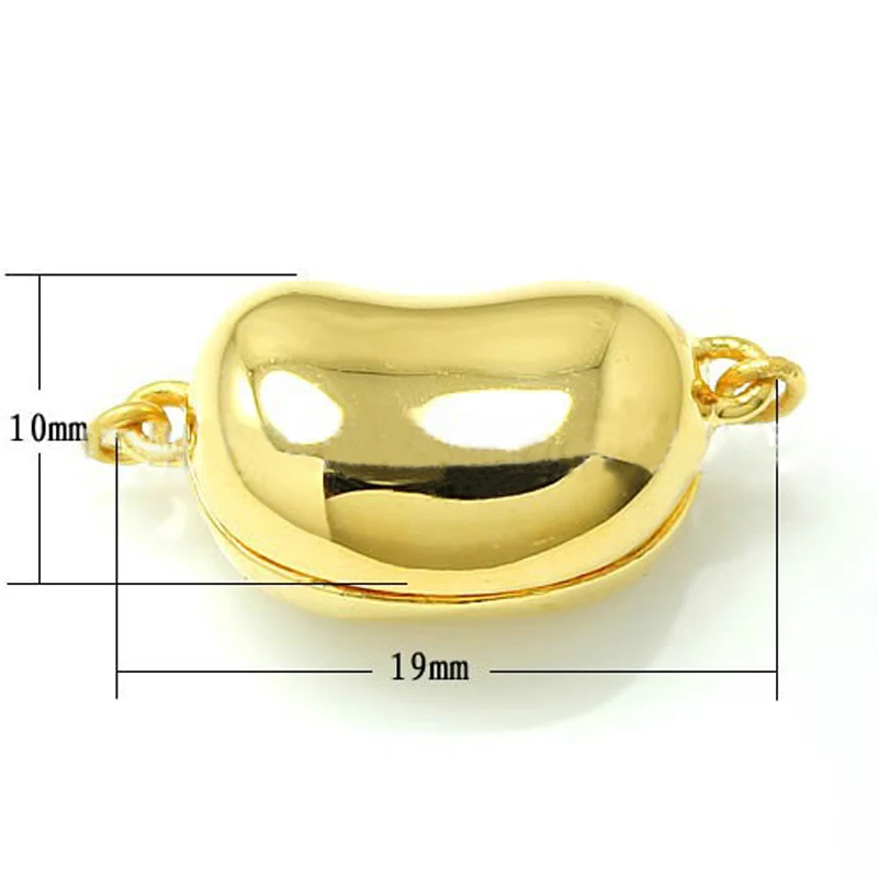 Glossy Pea Sterling Silver Magnet Clasps For Necklaces Making Flat Magnetic Clasp 925 Silver Jewelry Accessories SC-MC013