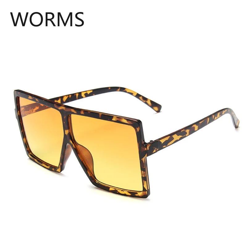 Модные солнцезащитные очки в большой оправе модные популярные Квадратные